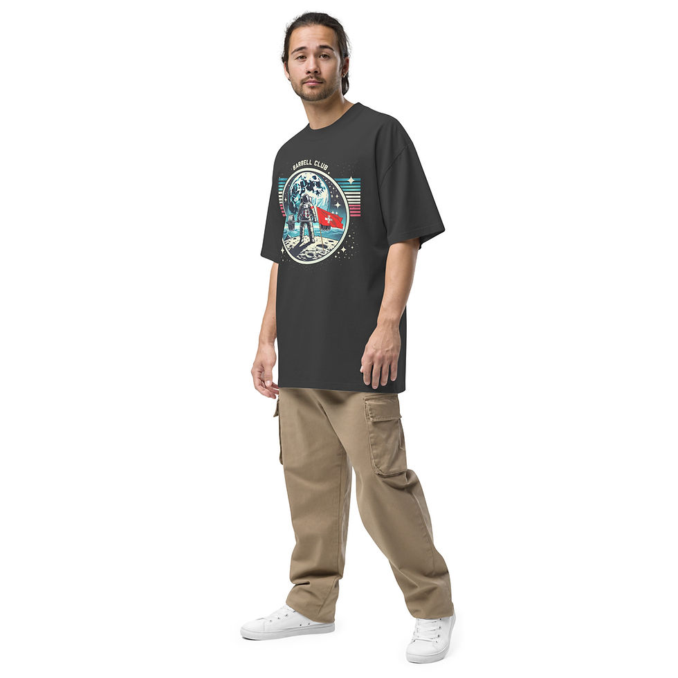 Miniaturbild: Man on moon Oversized faded t-shirt