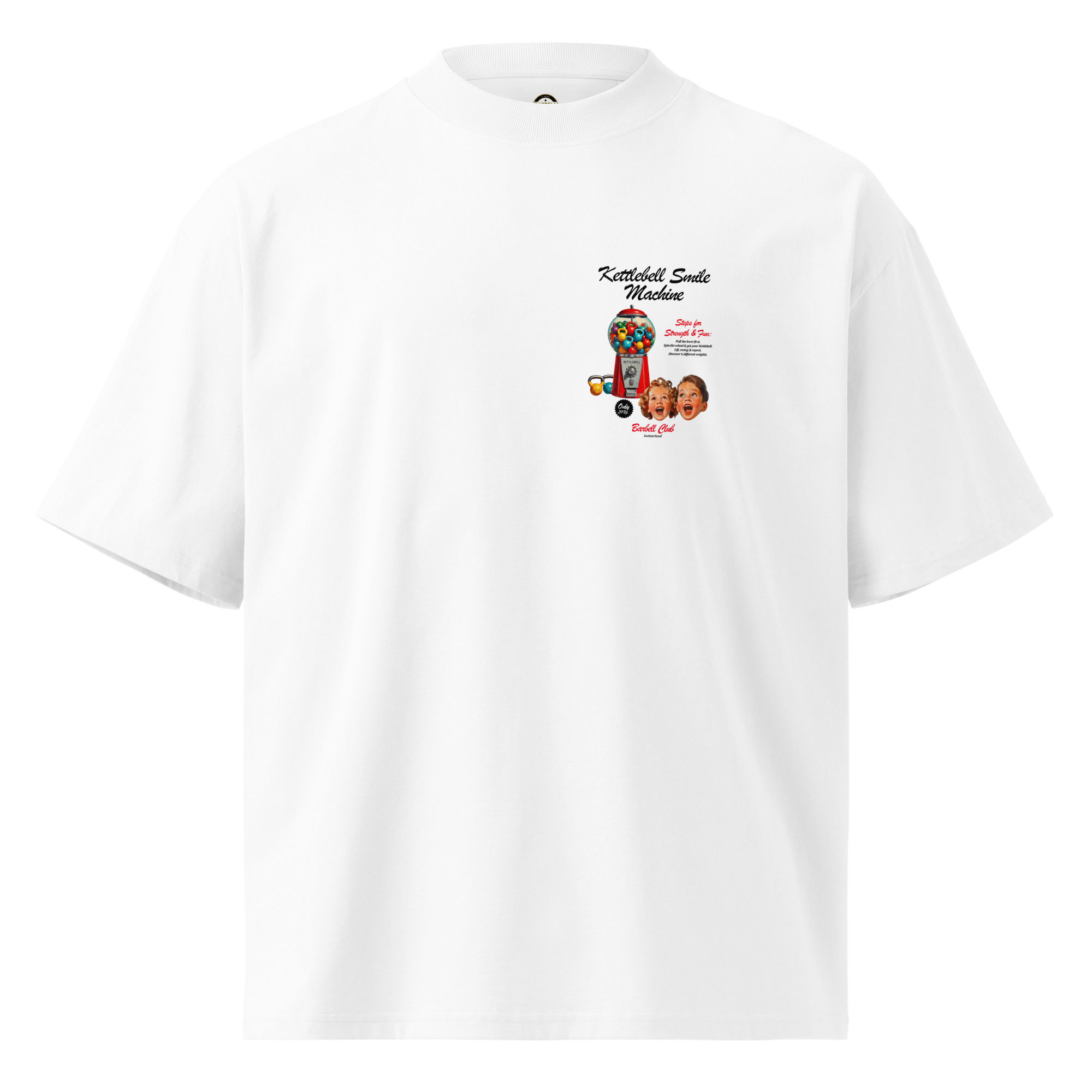 Smile Machine Unisex organic oversized high neck t-shirt