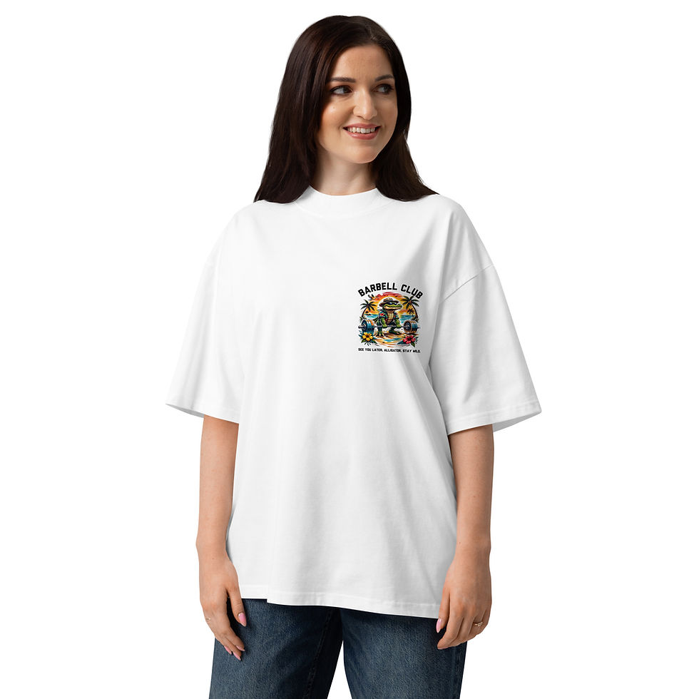 Miniaturbild: Alligator Unisex organic oversized high neck t-shirt