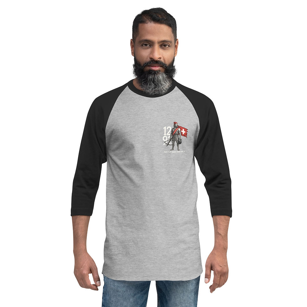 Miniaturbild: Born to lift 3/4 sleeve raglan shirt