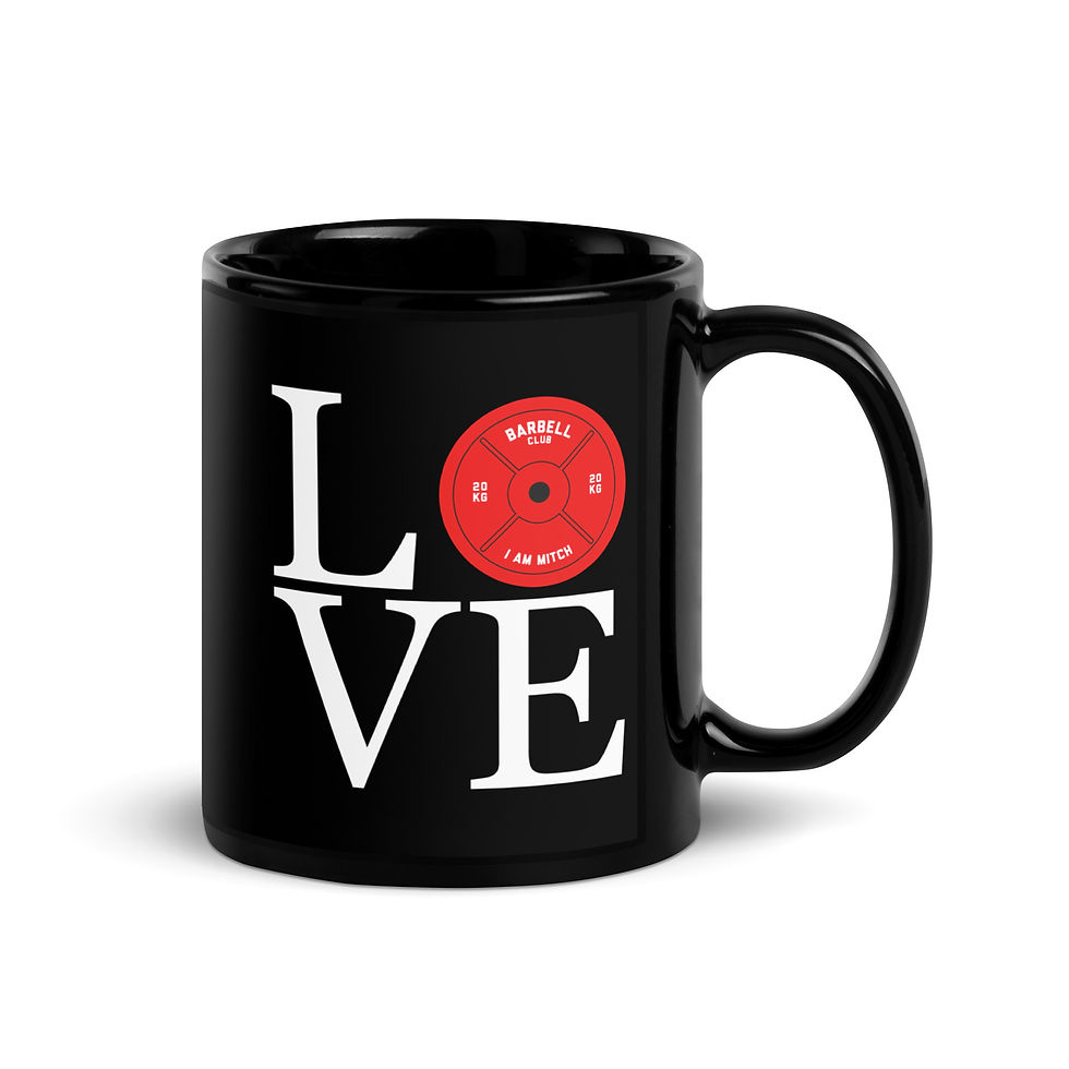 Miniaturbild: Love Black Glossy Mug