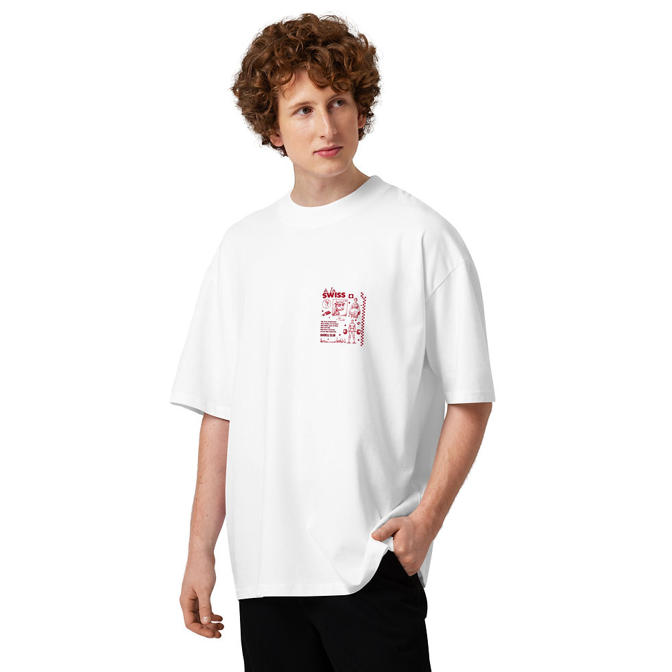 Miniaturbild: à la suisse Unisex organic oversized high neck t-shirt