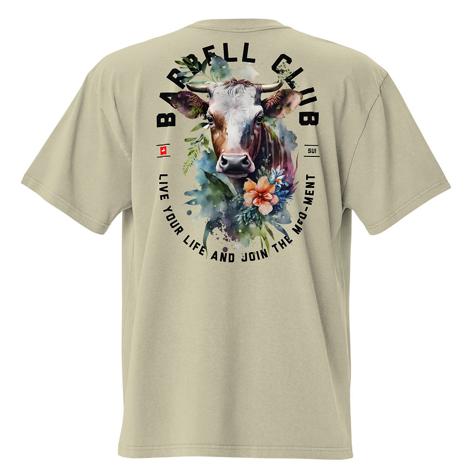 Miniaturbild: Barbell Club Cow Oversized faded t-shirt