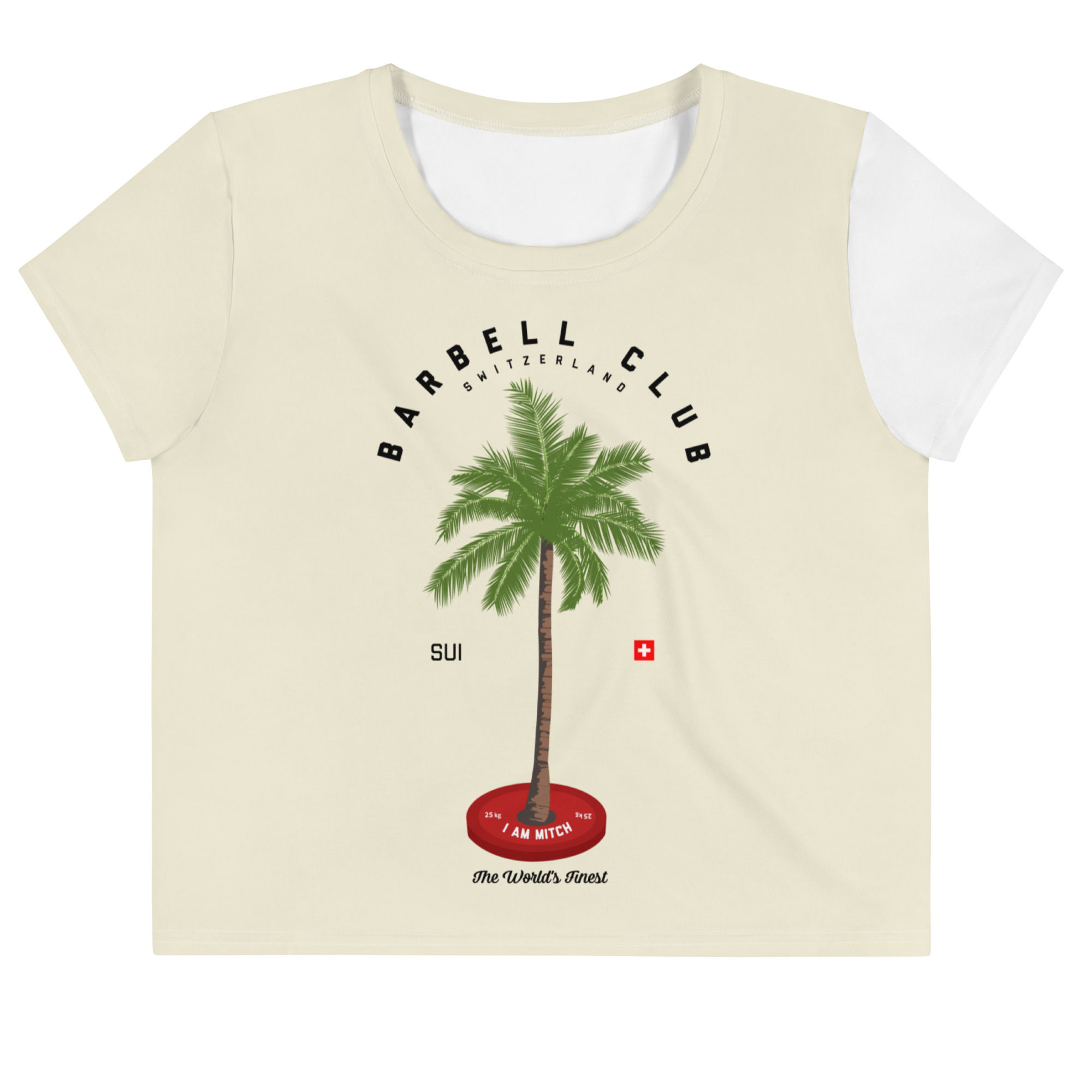 Palm Tree All-Over Print Crop Tee