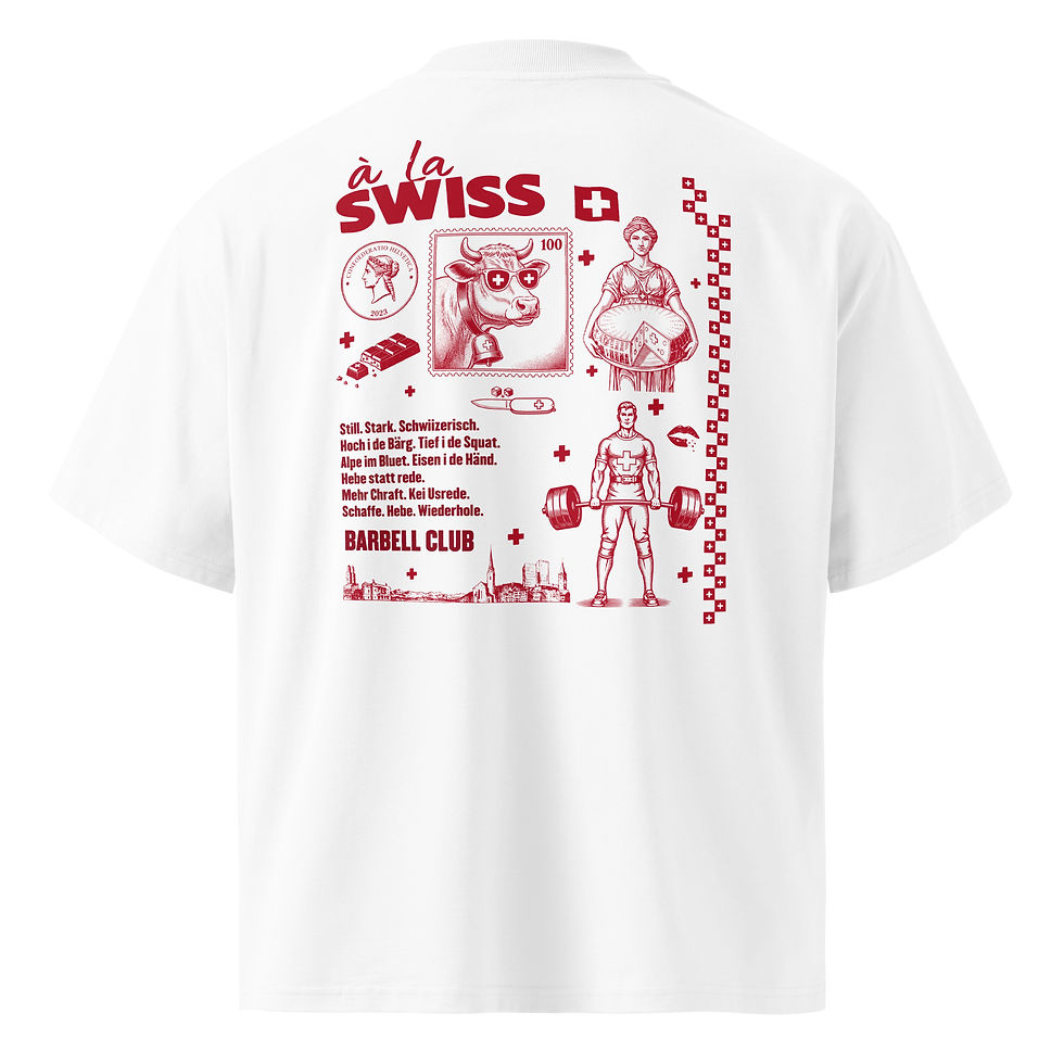 Miniaturbild: à la suisse Unisex organic oversized high neck t-shirt