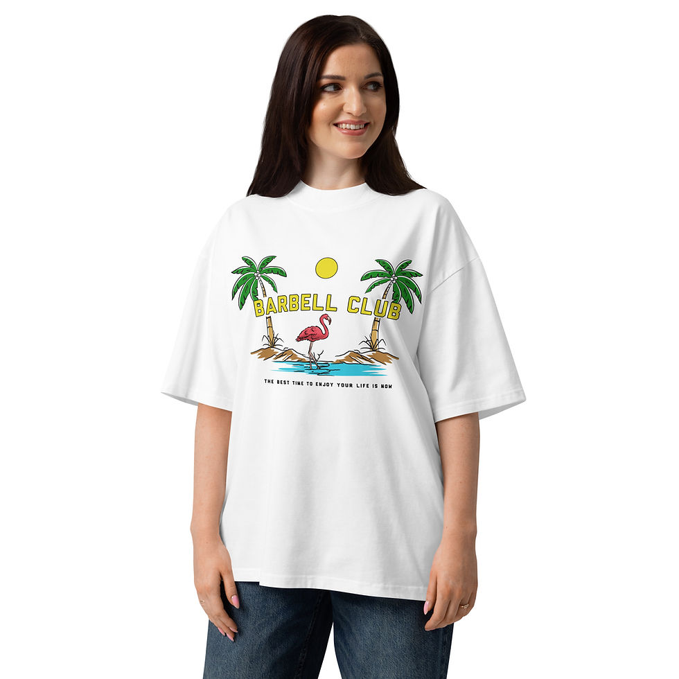 Miniaturbild: The best time Unisex organic oversized high neck t-shirt