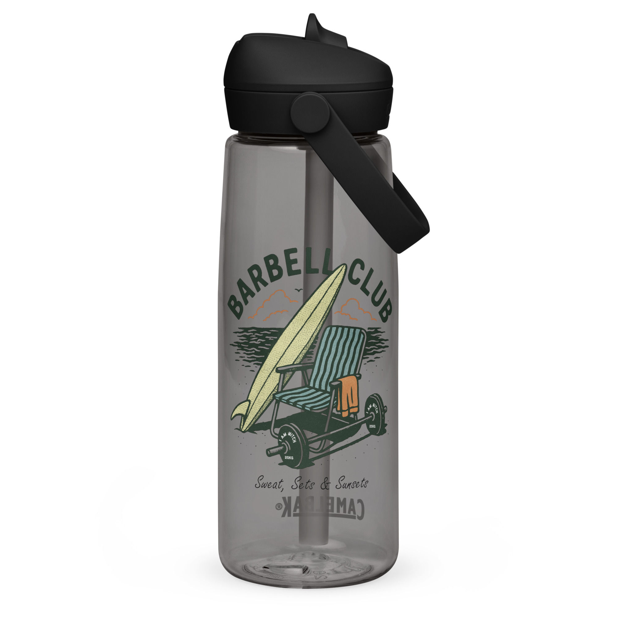 Beach Life Flip straw water bottle