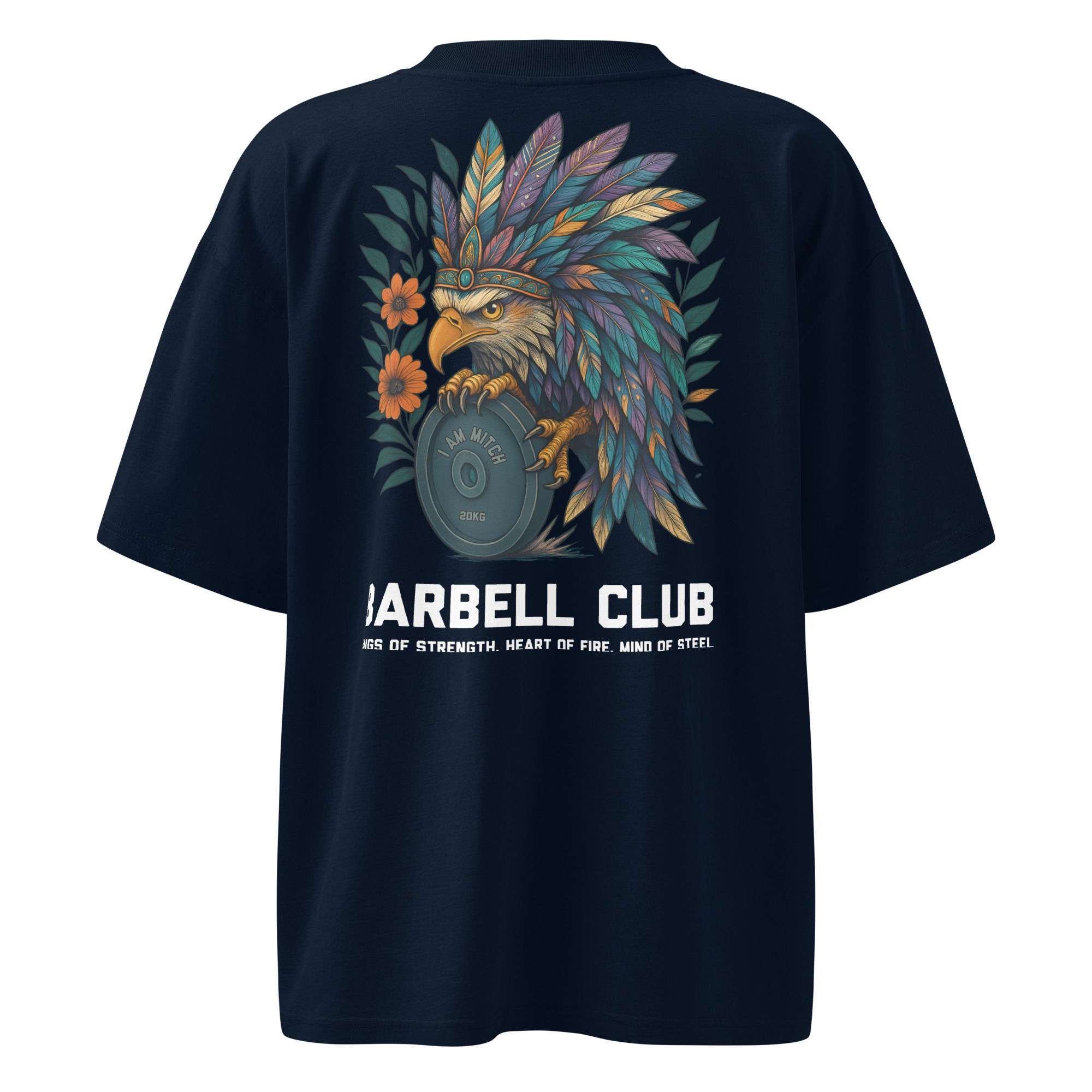 Eagle Unisex organic oversized high neck t-shirt