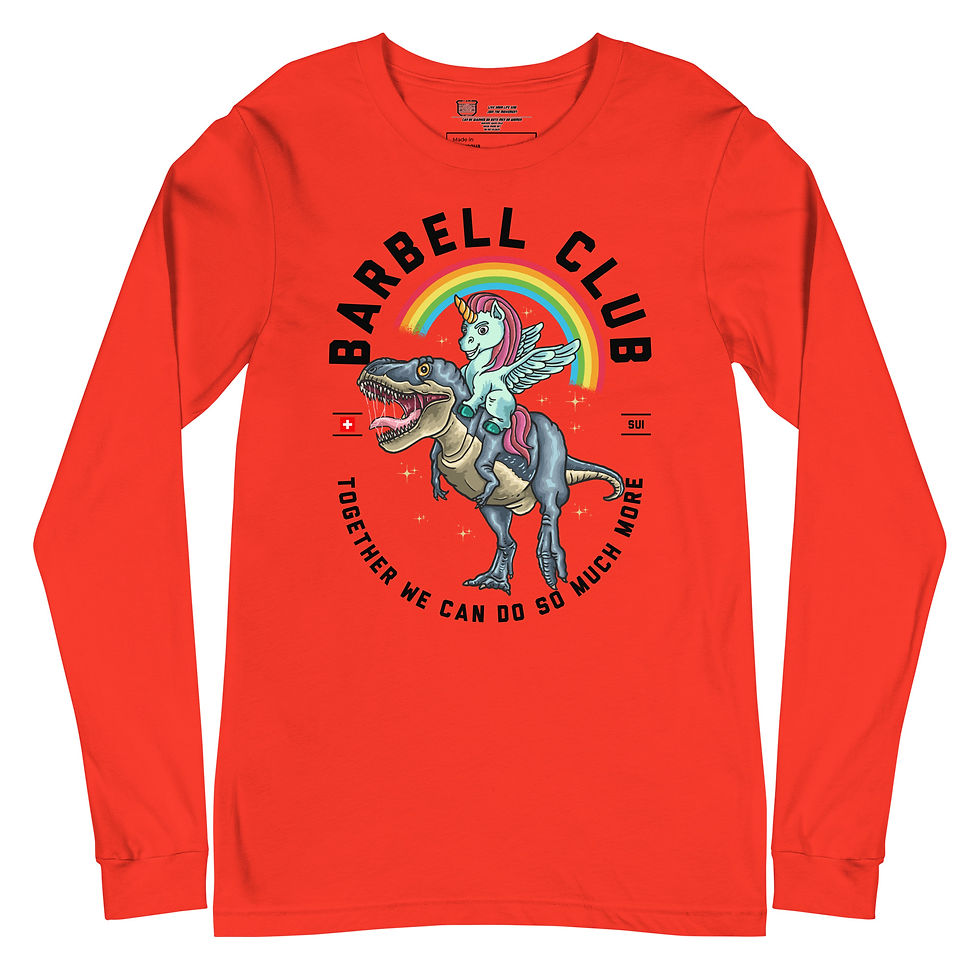 Miniaturbild: Ride a dino Unisex Long Sleeve Tee