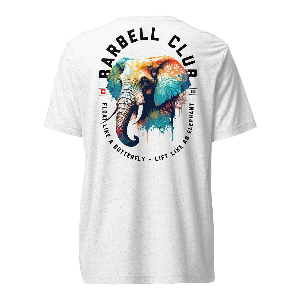 Miniaturbild: Barbell Club Elephant Short sleeve Triblend t-shirt
