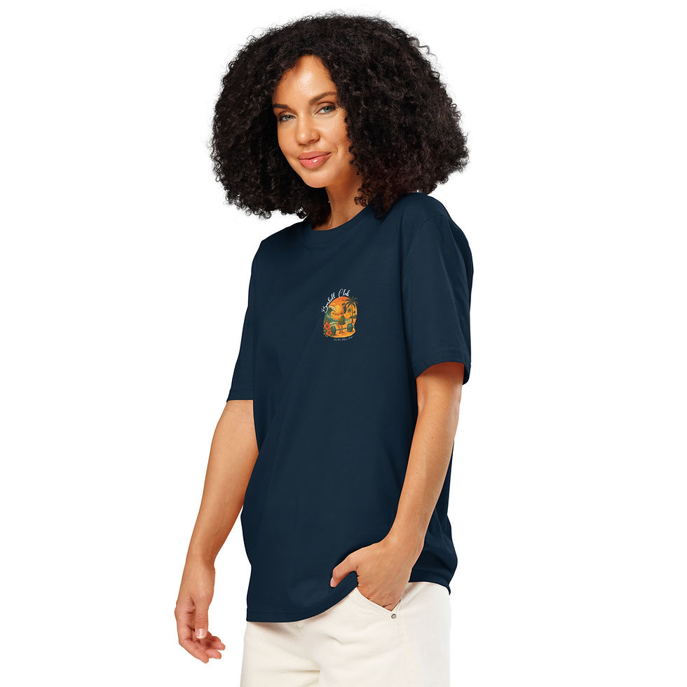 Miniaturbild: Hula Unisex organic ribbed neck t-shirt