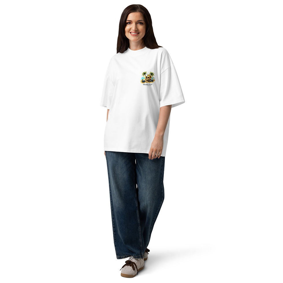 Miniaturbild: The Curse Unisex organic oversized high neck t-shirt