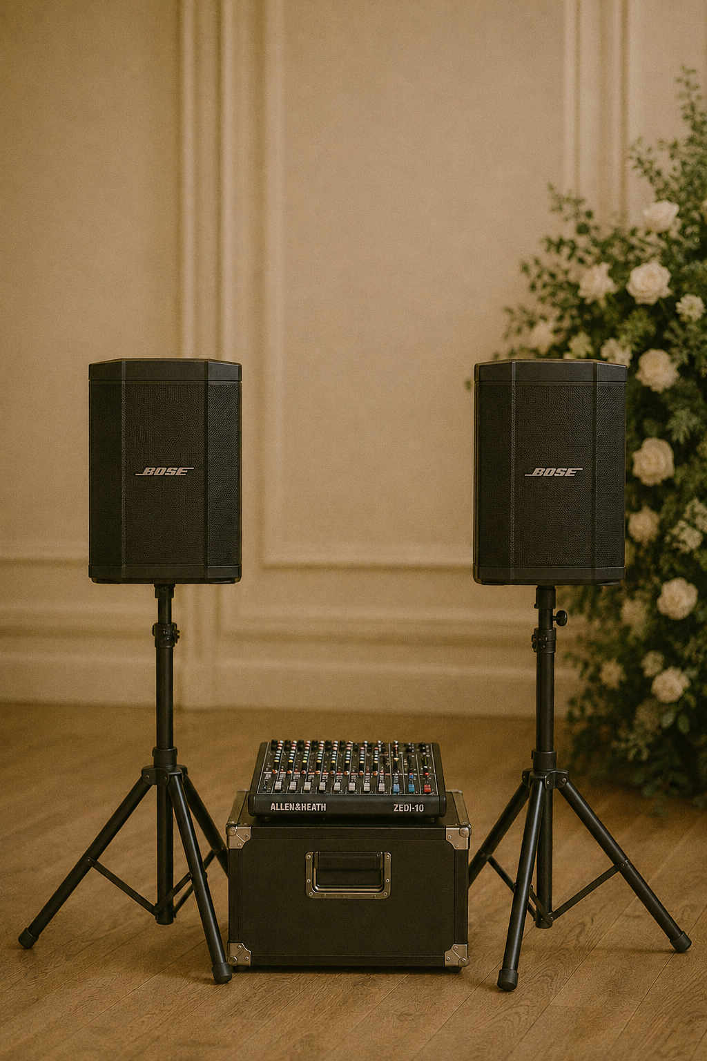 Professional microphone and bluetooth speaker hire for weddings and private events across.