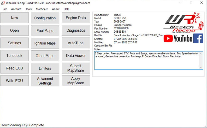 Thumbnail: Suzuki GSXR750 (08-10) Stage 1 ECU Flashing