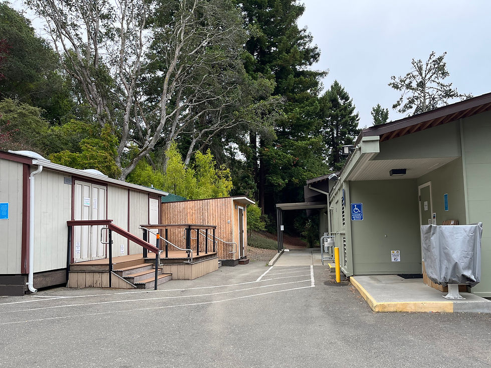 New ADA access is planned for the rear parking lot where the Friends of the Kensington Library store books.