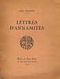 Couverture du livre "Lettres d'Annamites"