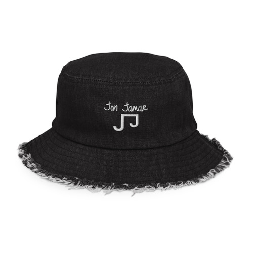 JJ Distressed denim bucket hat Jon Jamar
