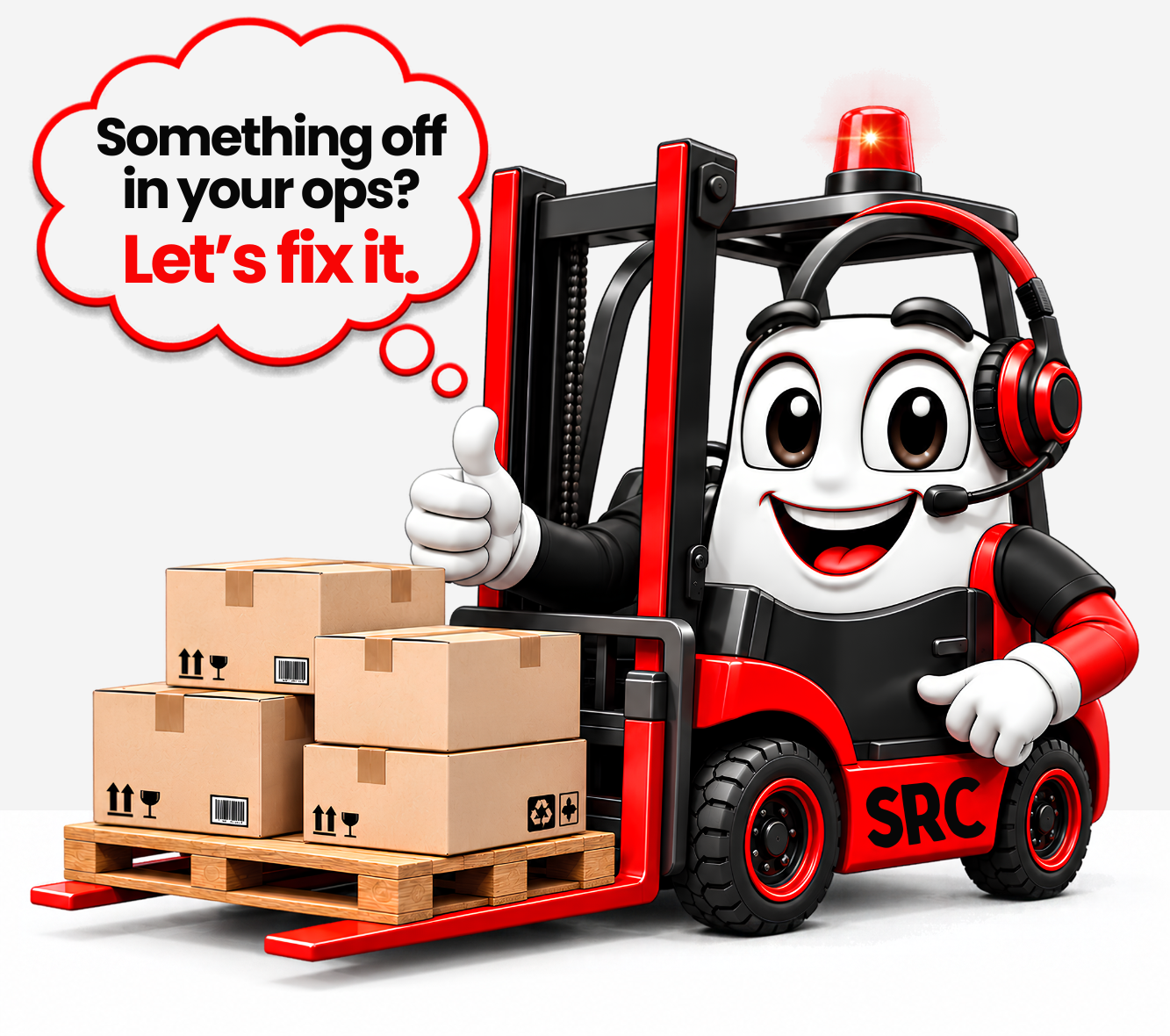 Scaledright consulting forklift mascot torq  for operational audit and ops fixing