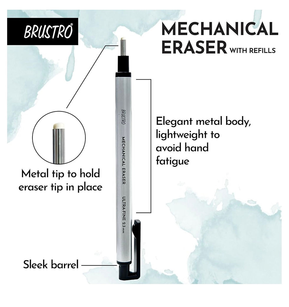 Thumbnail: Mechanical Precision Retractable Zero Eraser | 2.3mm-Ultra-Fine Tip | Refillable