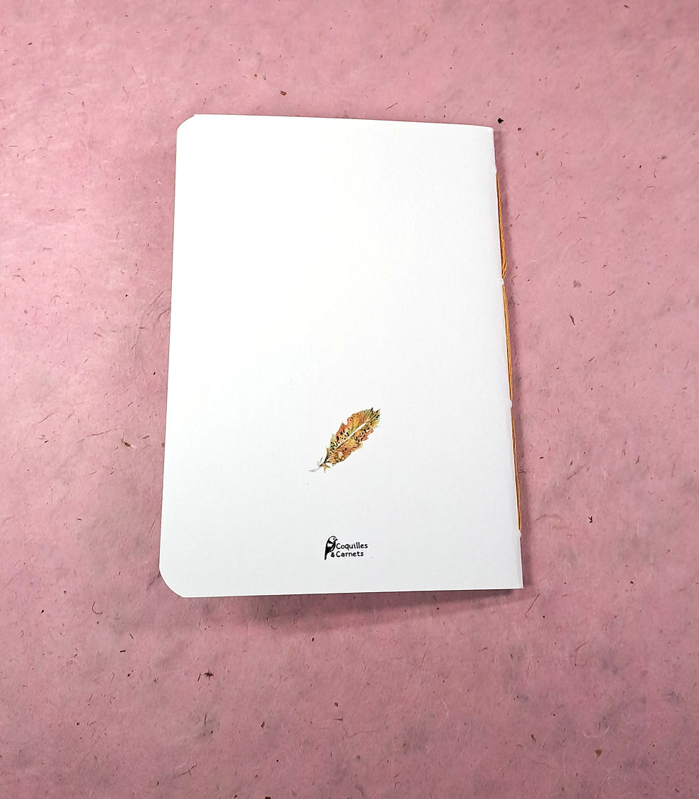 Miniature : Carnet Croquille mini "Plume O" 20pages - 10x14cm -