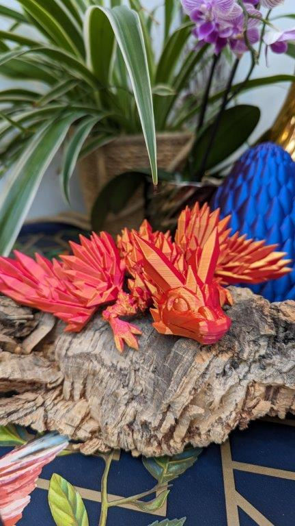 Thumbnail: Crystalwing Dragon - 3D Printed Articulated Dragon Fidget Toys