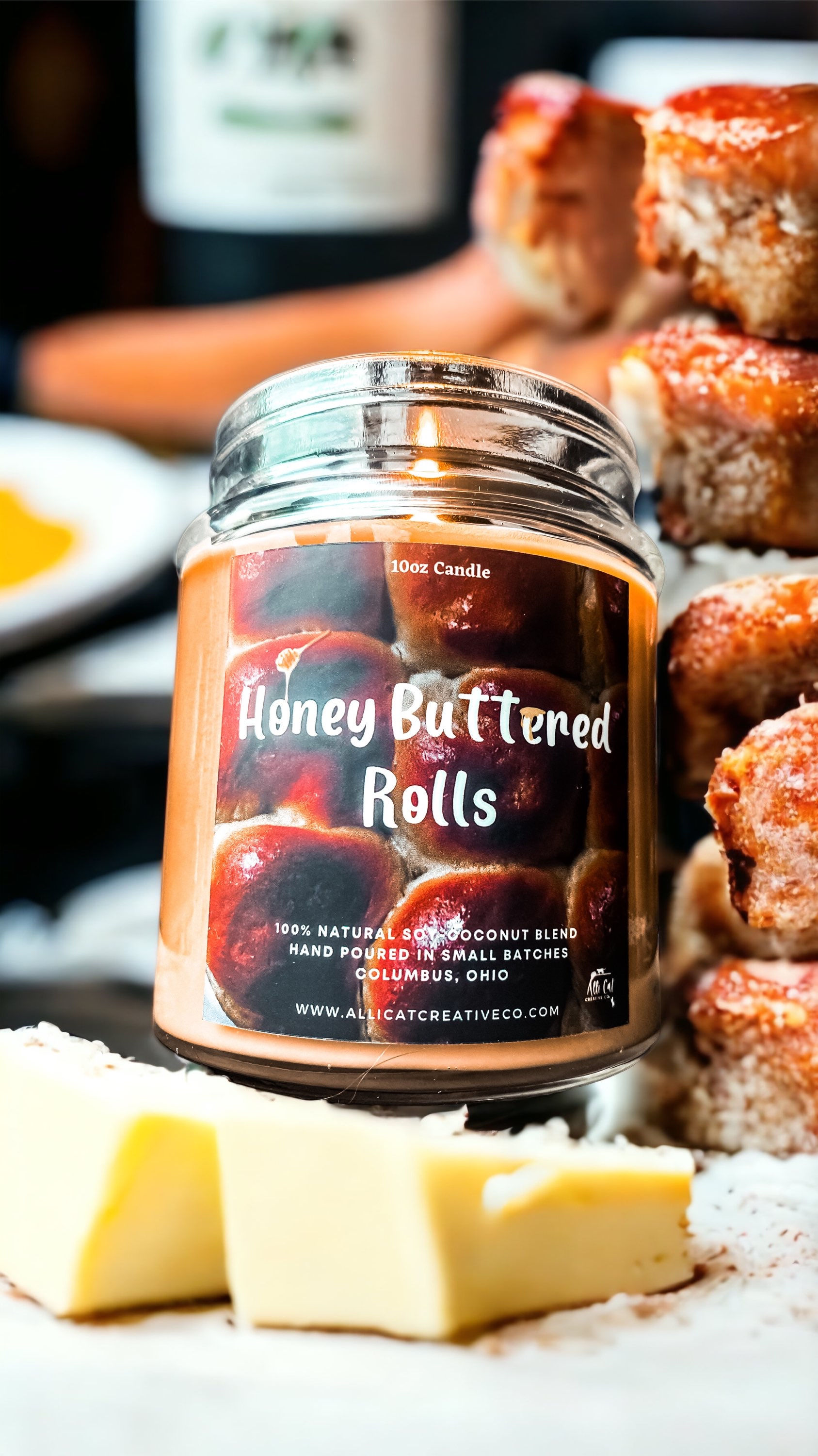 Honey Buttered Rolls 🍯 - 10oz Candle