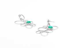 Chrysoprase Leaf Earrings