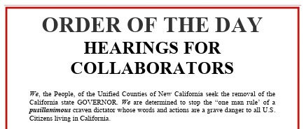 NEW CALIFORNIA WAS AHEAD OF ITS TIME: HEARINGS FOR COLLABORATORS December 8, 2020 
