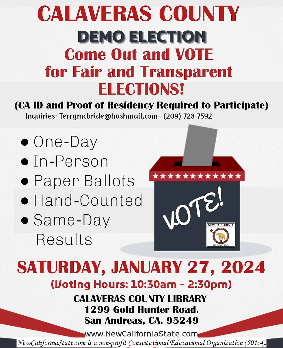 Election 1 27 2024 Calaveras