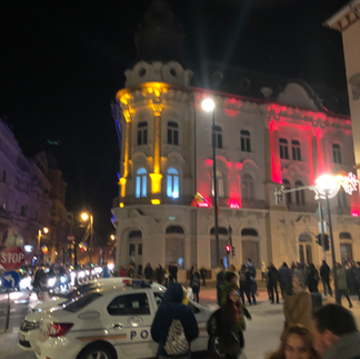 Cluj Napoca at night Arts Envoy Amanda Colleen Williams