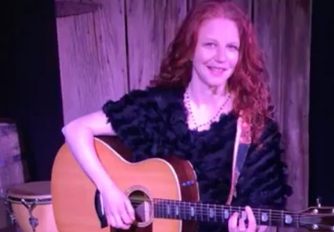 Amanda Colleen Williams red head Nashville songwriter in Week 2 52 Acoustic live online performance