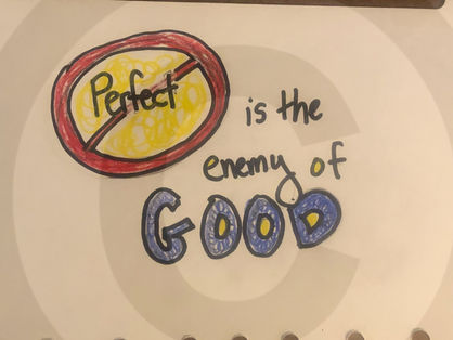 Perfect is the enemy of good Songpreneurs blog post image songwriting perfection remedies