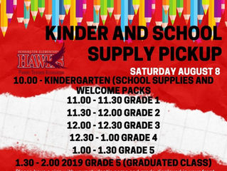 School Supply pickup this Saturday!
