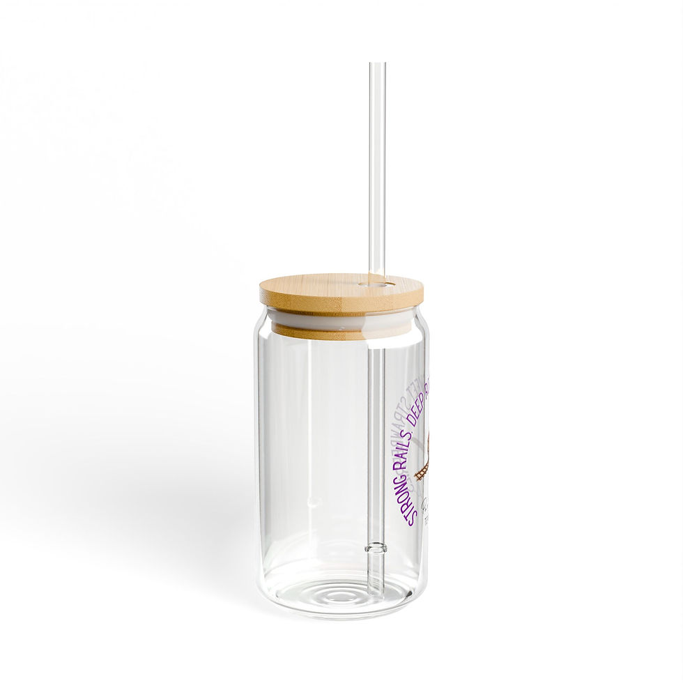 Thumbnail: Sipper Glass - Strong Rails, Deep Roots, Sweet Strawberries