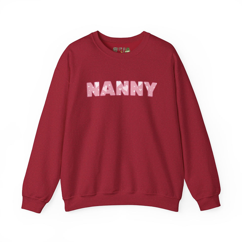 Thumbnail: Personalized Grandmother Valentine Sweatshirt - printed front/back