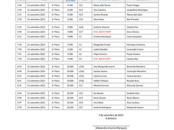 Receção a alunos 2.º e 3.º ciclos - 15 de setembro