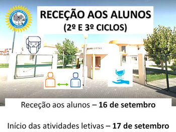 Receção dos Diretores de Turma aos Alunos - Informações - 16/09