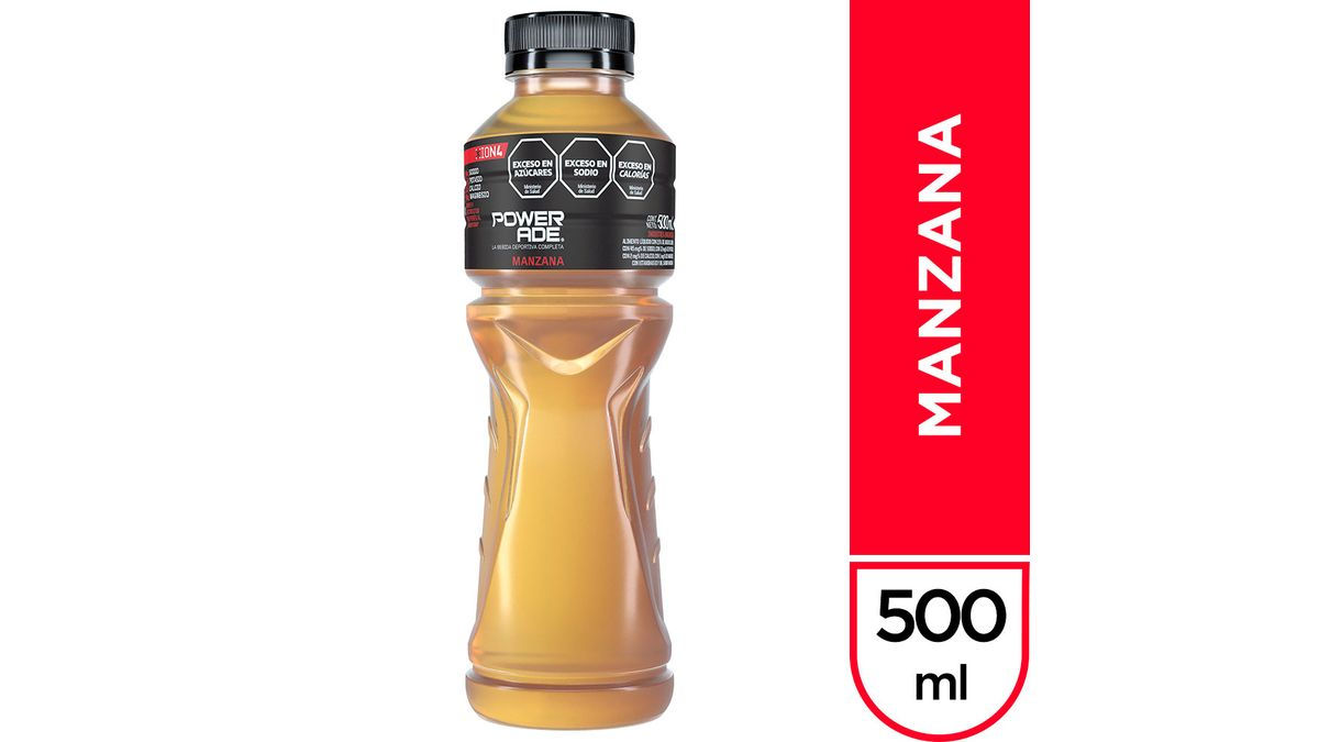 Bebida isotónica Powerade manzana 500 cc.


