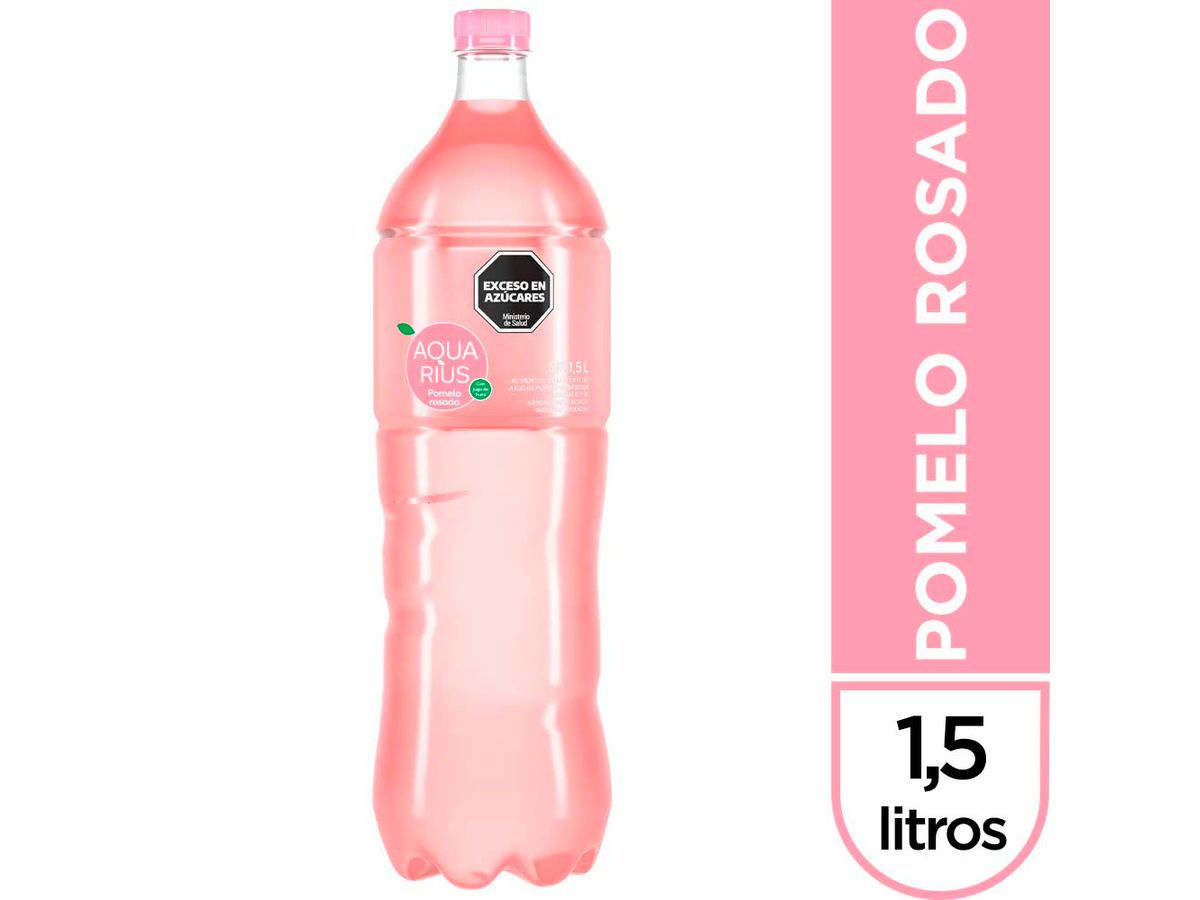 Agua saborizada Aquarius pomelo rosado 1500 cc.

