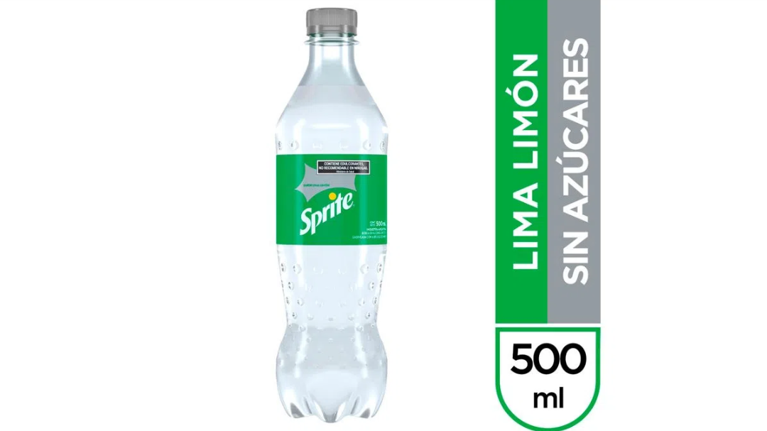 Gaseosa Sprite sin azúcares lima limón 500 cc.