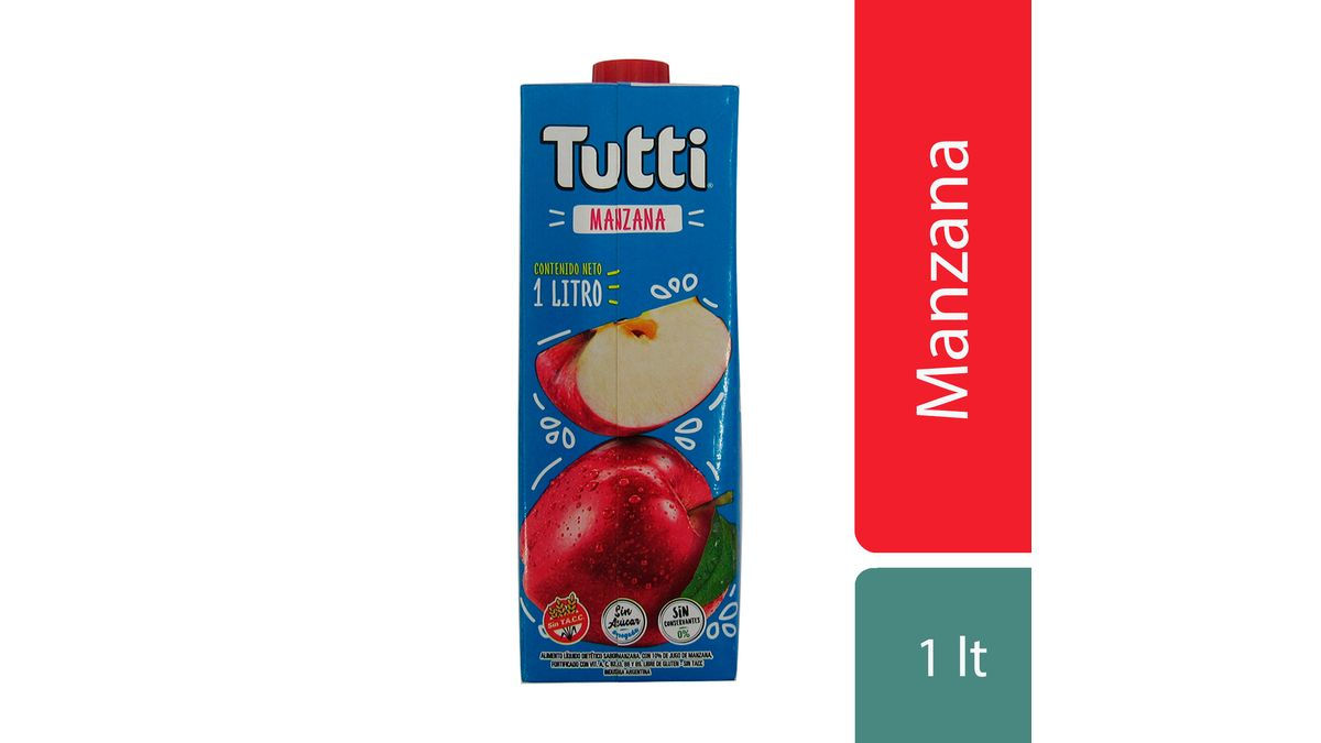 Jugo Tutti manzana tetra 1 l.

