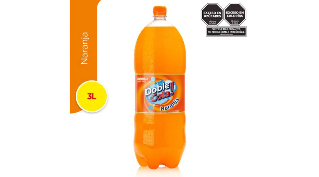 Gaseosa Doble Cola naranja 3 l.