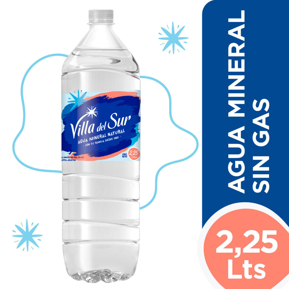 Agua mineral sin gas Villa del Sur 2.25 l.

