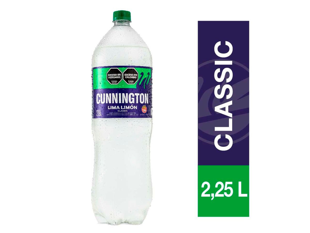 Gaseosa lima limón classic Cunnington pet 2.25 lts.


