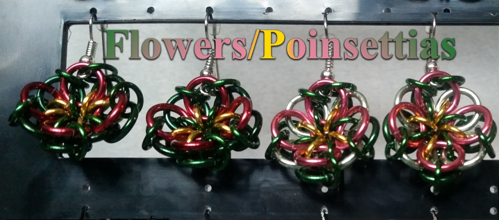Poinsettia Earrings