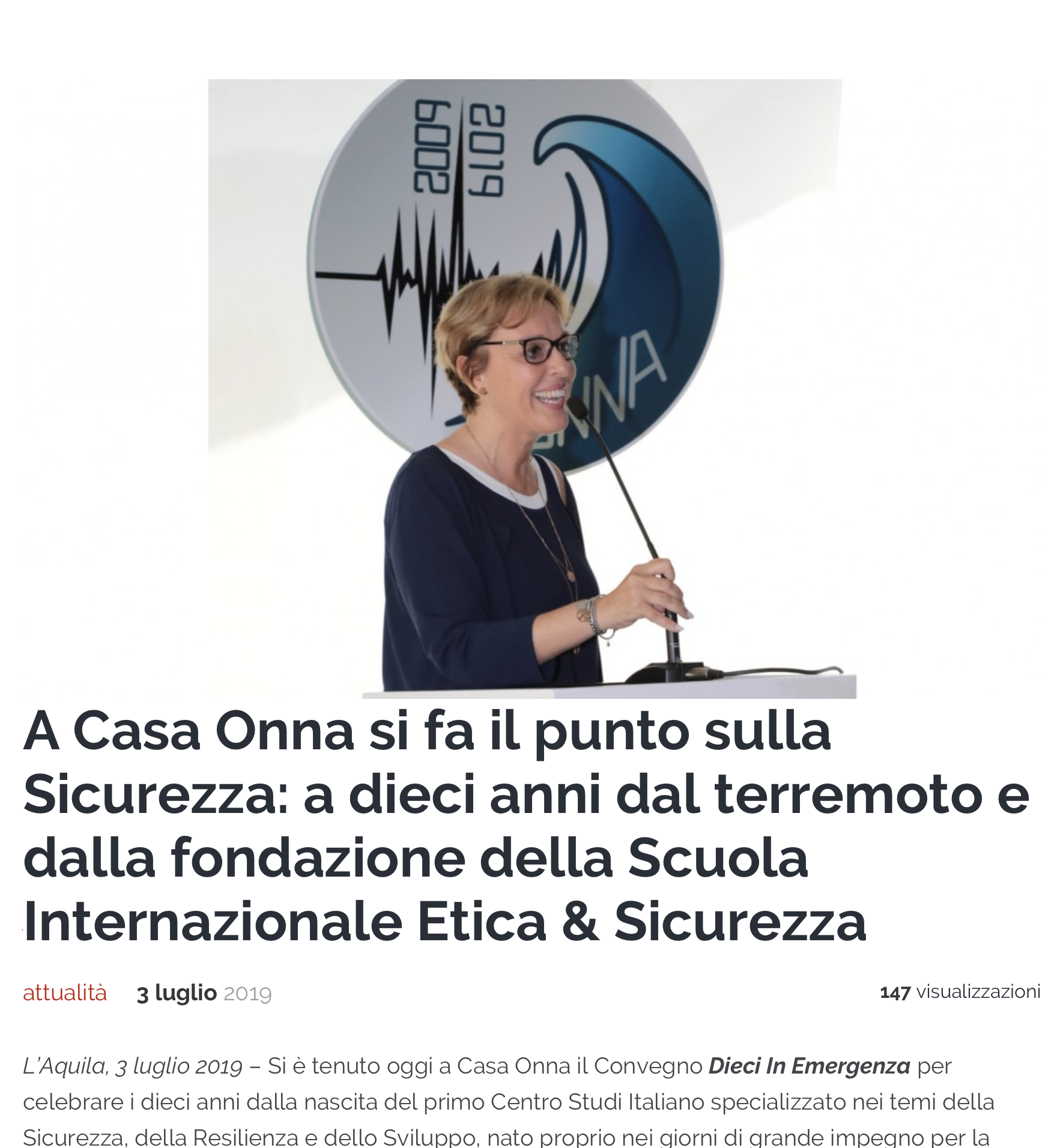 A Casa Onna si fa il punto sulla Sic