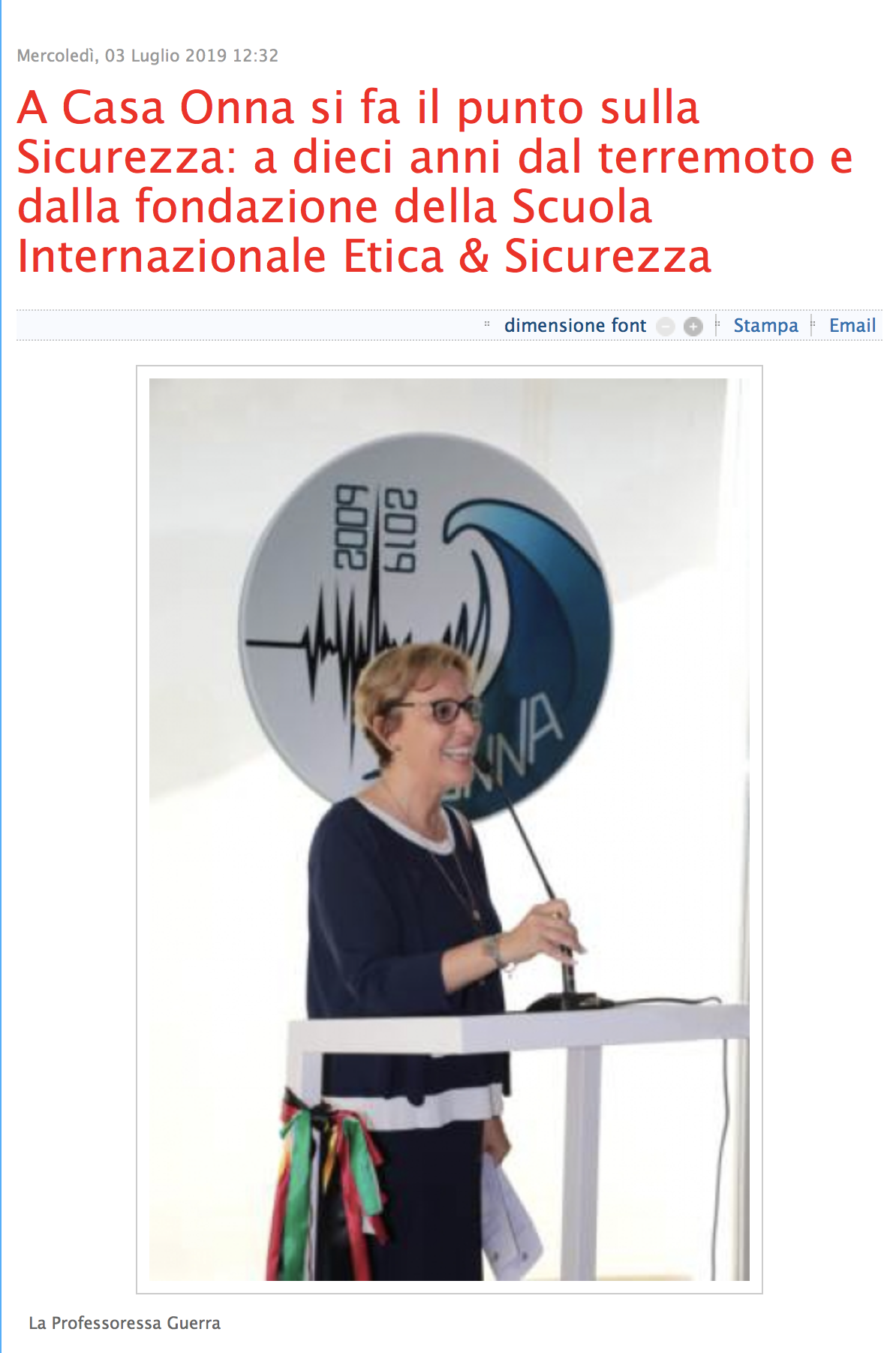 A Casa Onna si fa il punto sulla sic