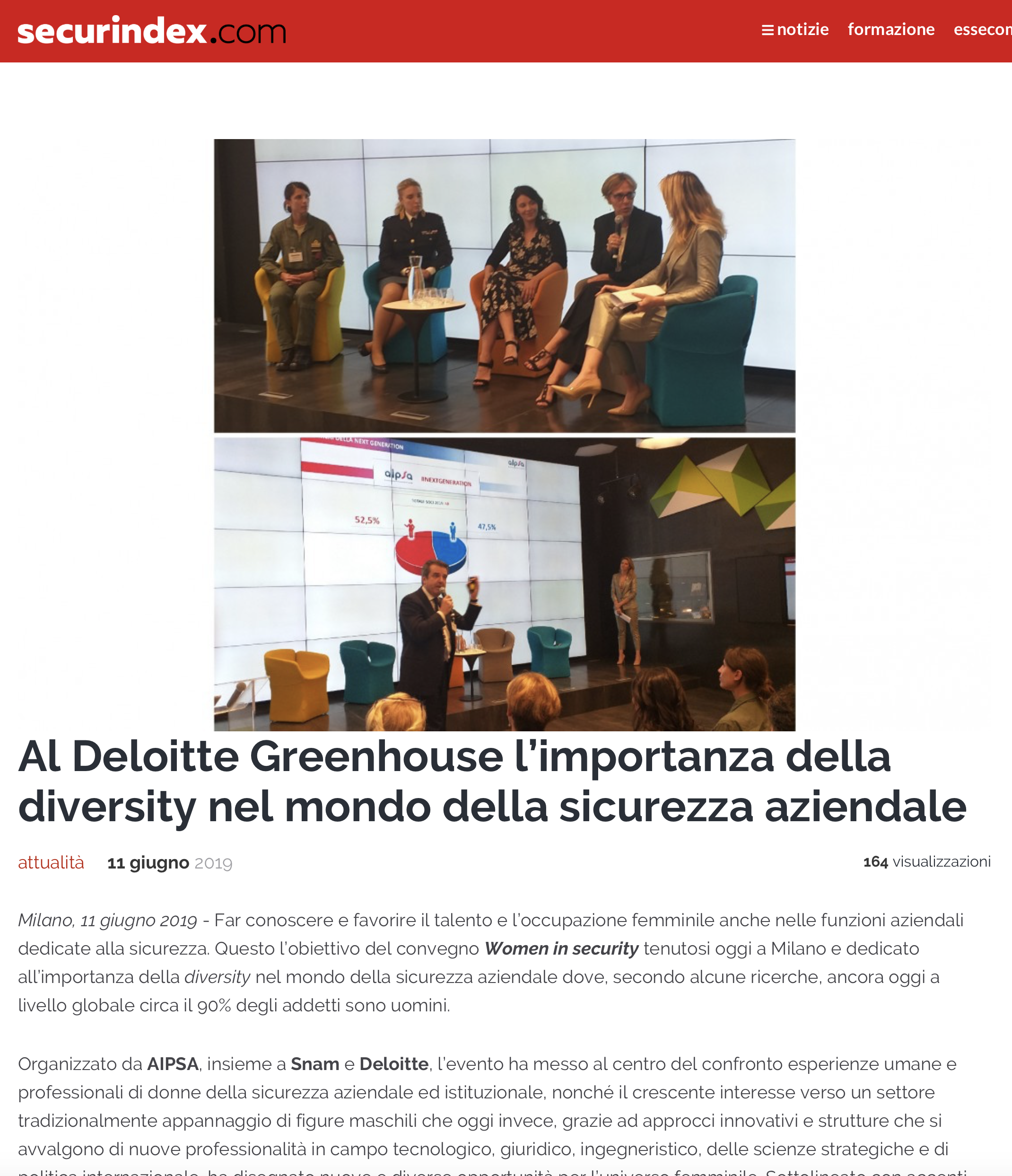 Convegno Woman in security