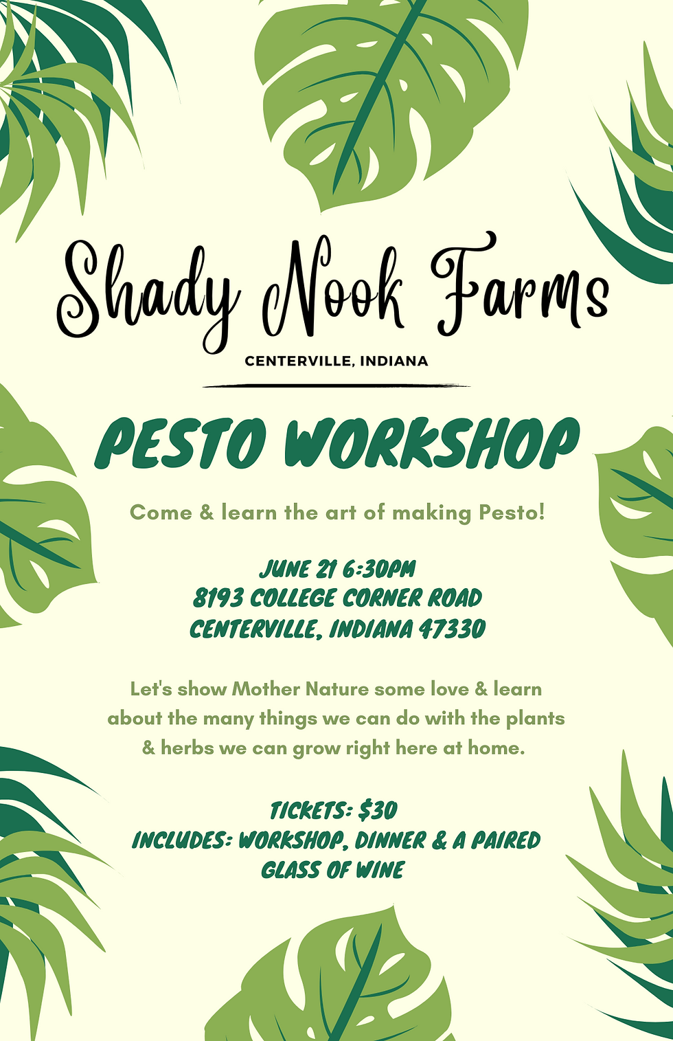Pesto Work Shop!