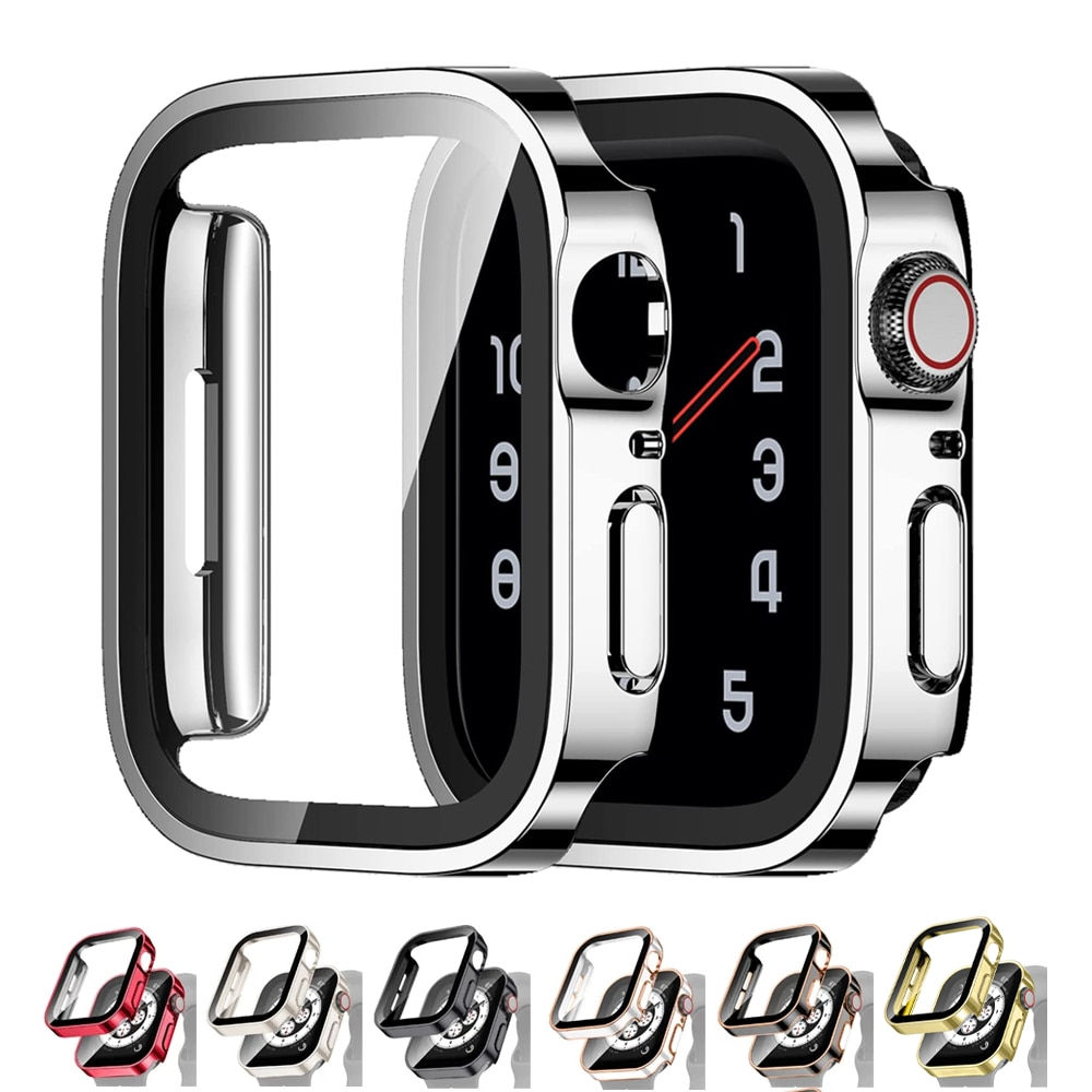 Glass+Cover for Apple Watch case 45mm 41mm accessories 44mm 40mm